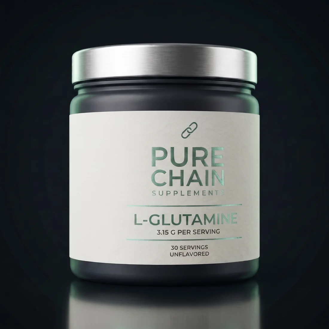 L-Glutamine by Pure Chain Supplements, three-quarter view