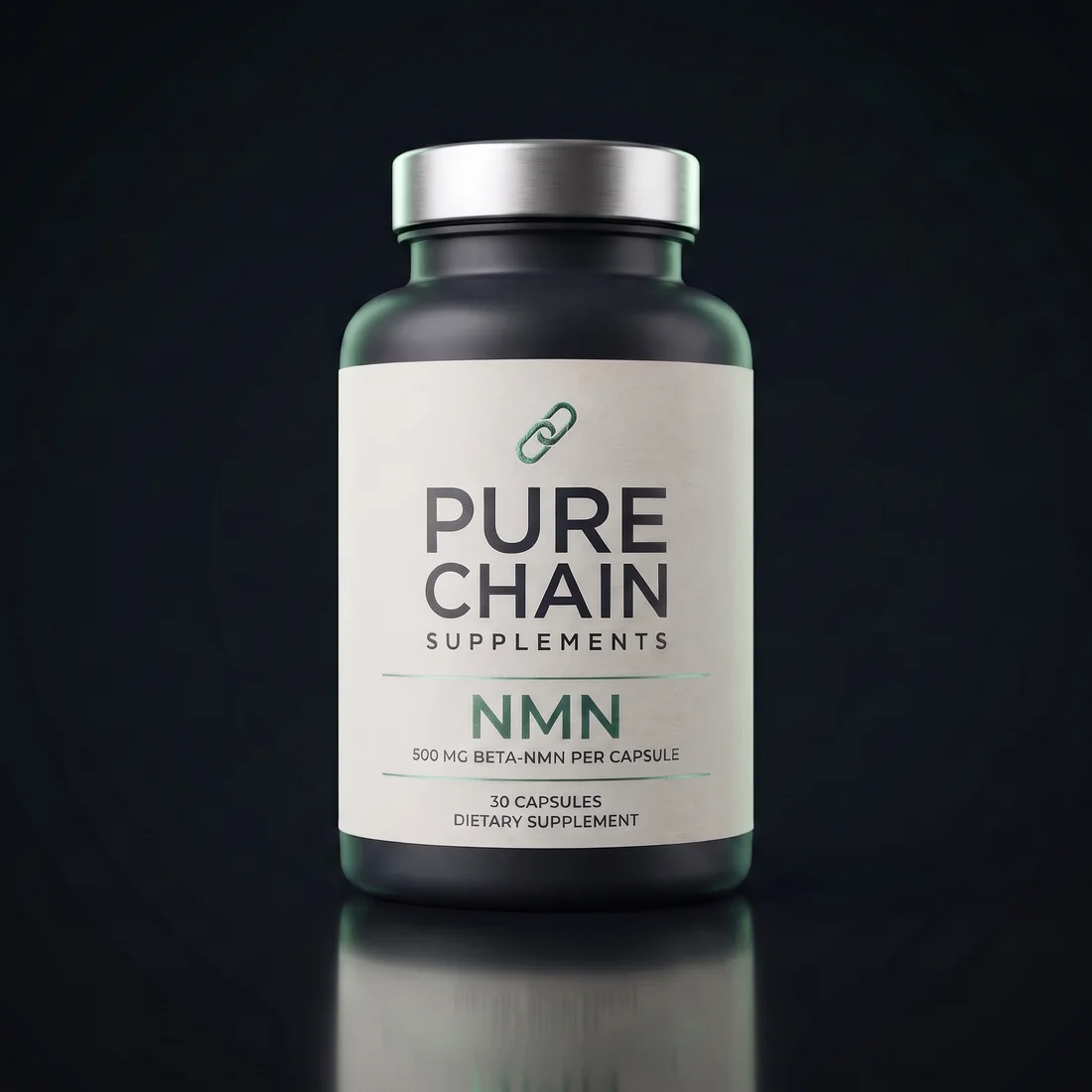 NMN by Pure Chain Supplements, three-quarter view