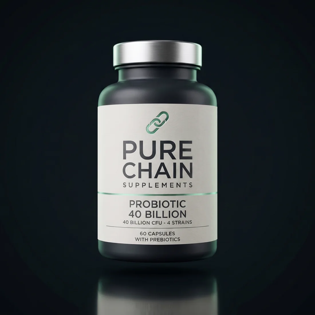 Probiotic 40 Billion + Prebiotics by Pure Chain Supplements