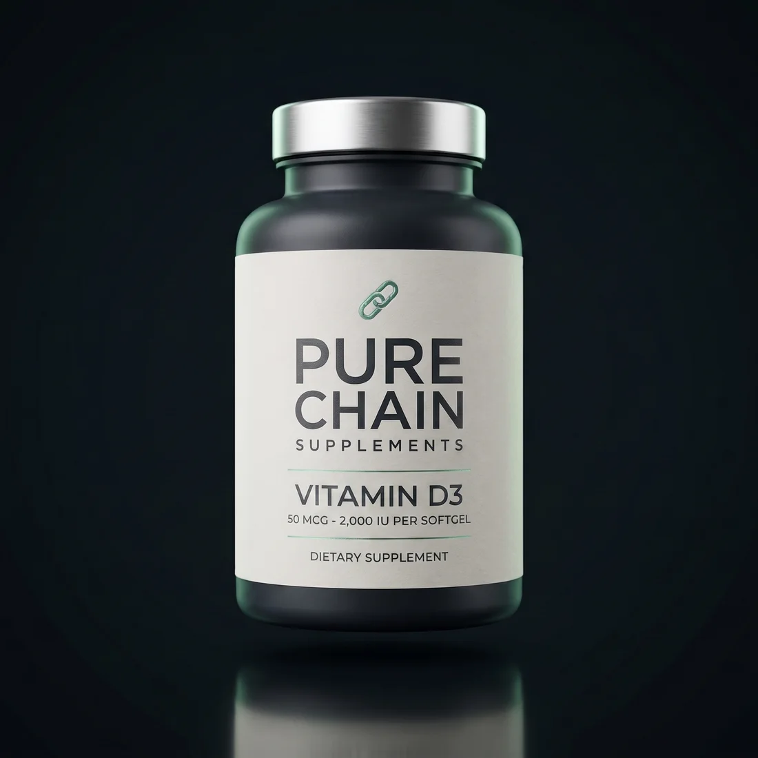 Vitamin D3 2000 IU by Pure Chain Supplements